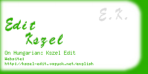 edit kszel business card